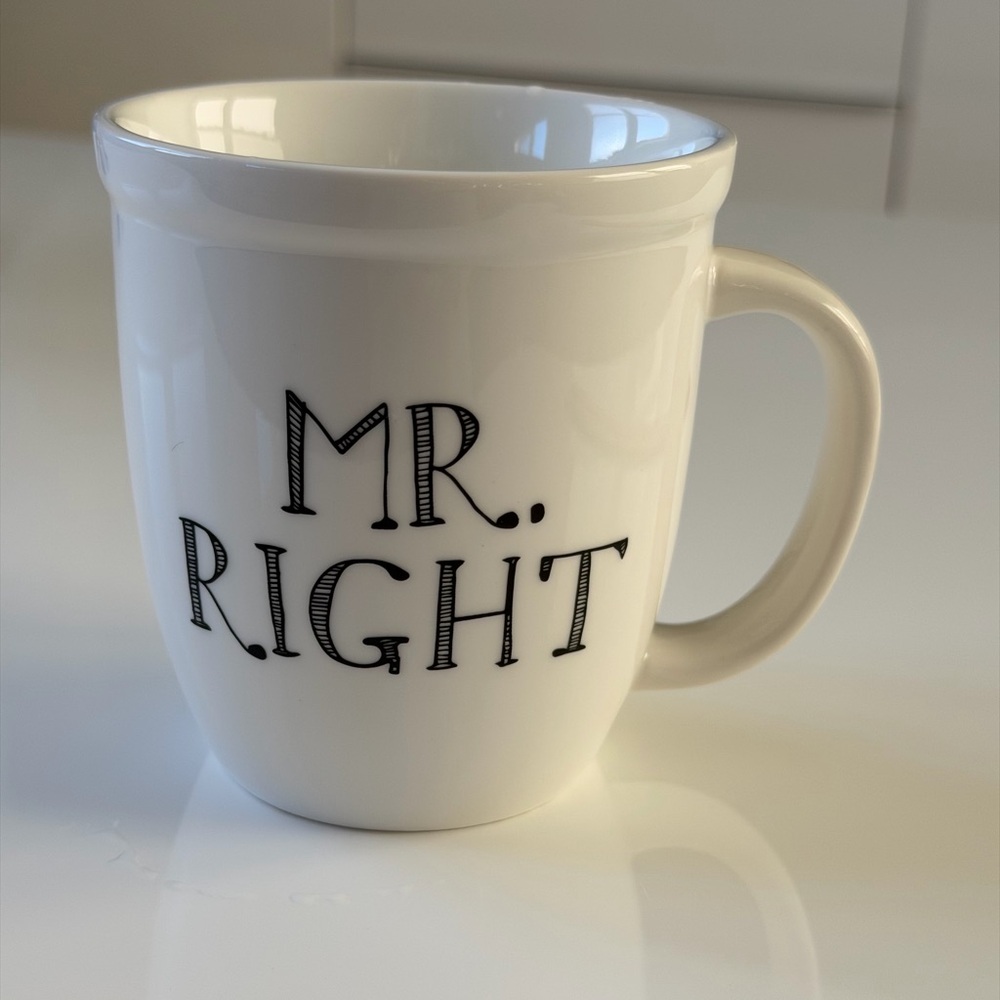 NATURAL LIFE White & Black Minimalist Coffe Tea Gift 💝 Mug - Mr. Right